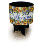 Sunflowers Black Beach Spiker Drink Holder (Personalized)