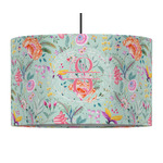 Exquisite Chintz 12" Drum Pendant Lamp - Fabric (Personalized)