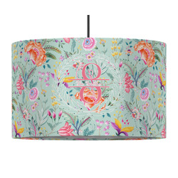 Exquisite Chintz 12" Drum Pendant Lamp - Fabric (Personalized)
