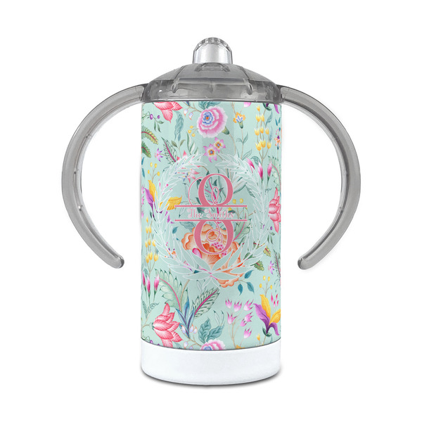 Custom Exquisite Chintz 12 oz Stainless Steel Sippy Cup (Personalized)