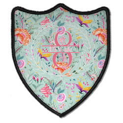 Exquisite Chintz Iron On Shield Patch B w/ Name and Initial