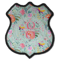 Exquisite Chintz Iron On Shield Patch C w/ Name and Initial