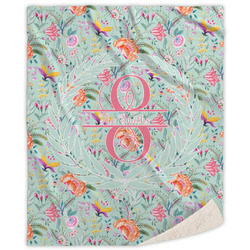 Exquisite Chintz Sherpa Throw Blanket - 60"x80" (Personalized)