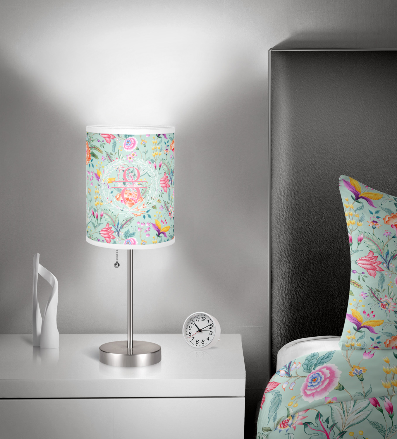 Custom Exquisite Chintz 7" Drum Lamp with Shade (Personalized