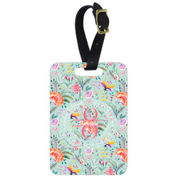 Exquisite Chintz Metal Luggage Tag w/ Name and Initial