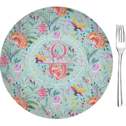 Exquisite Chintz 8" Glass Appetizer / Dessert Plates - Single or Set (Personalized)