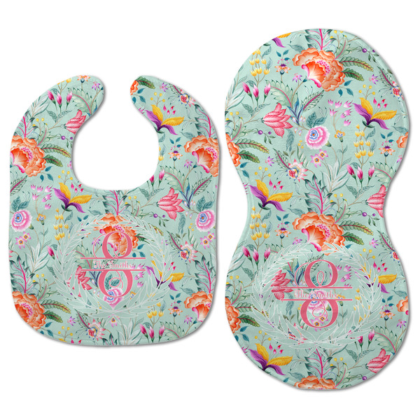 Exquisite Chintz Baby Bib & Burp Set - Approval (new bib & burp)