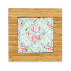Exquisite Chintz Bamboo Trivet with Ceramic Tile Insert (Personalized)