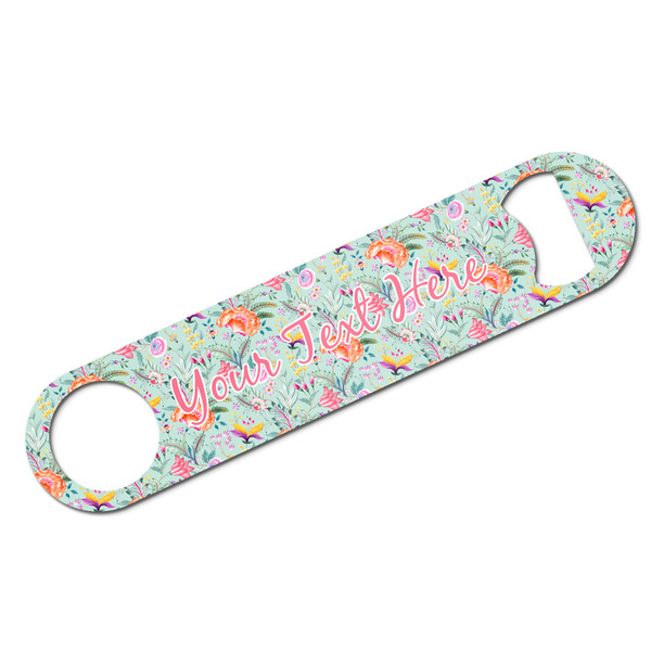 Custom Exquisite Chintz Bar Bottle Opener w/ Name and Initial