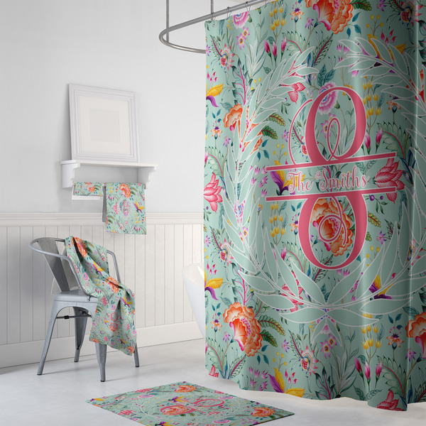 Exquisite Chintz Bath Towel Sets - 3-piece - In Context