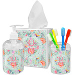 Exquisite Chintz Acrylic Bathroom Accessories Set w/ Name and Initial