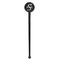 Exquisite Chintz Black Plastic 7" Stir Stick - Round - Single Stick