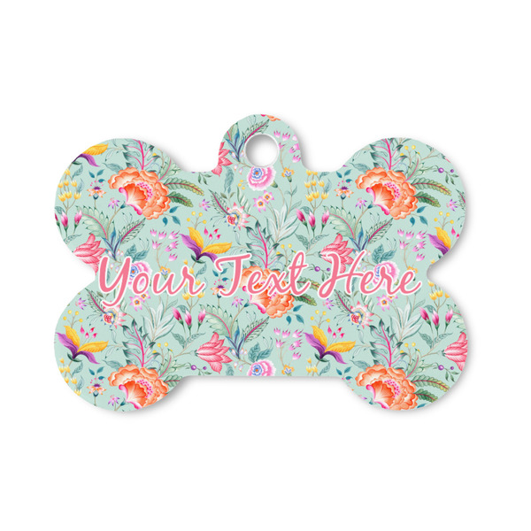 Custom Exquisite Chintz Bone Shaped Dog ID Tag - Small (Personalized)
