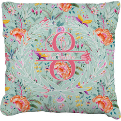 Exquisite Chintz Faux-Linen Throw Pillow 20" (Personalized)