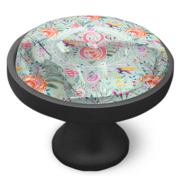 Exquisite Chintz Cabinet Knob - Black - Side