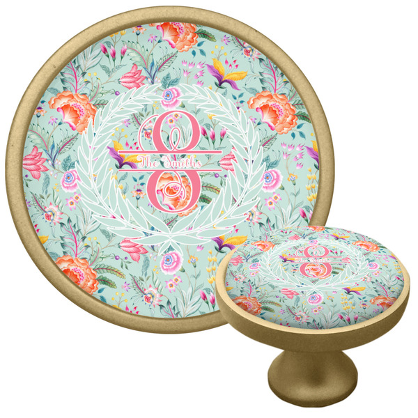 Exquisite Chintz Cabinet Knob - Gold - Multi Angle