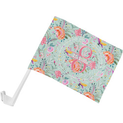 Exquisite Chintz Car Flag - Small w/ Name and Initial