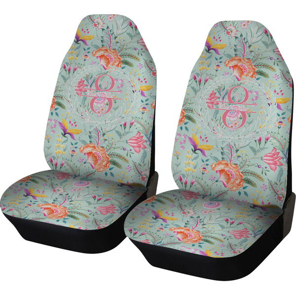 Custom Exquisite Chintz Car Seat Covers (Set of Two) (Personalized)