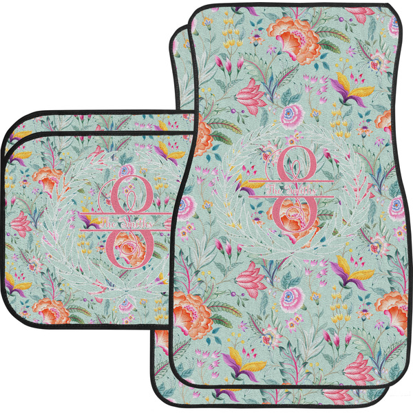 Custom Exquisite Chintz Car Floor Mats Set - 2 Front & 2 Back (Personalized)