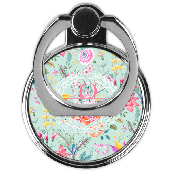 Exquisite Chintz Cell Phone Ring Stand & Holder - Front (Collapsed)