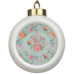 Exquisite Chintz Ceramic Ball Ornament (Personalized)