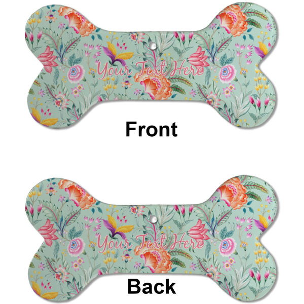 Exquisite Chintz Ceramic Flat Ornament - Bone Front & Back (APPROVAL)