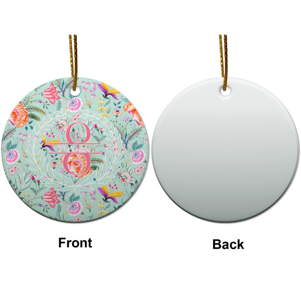 Exquisite Chintz Ceramic Flat Ornament - Circle Front & Back (APPROVAL)