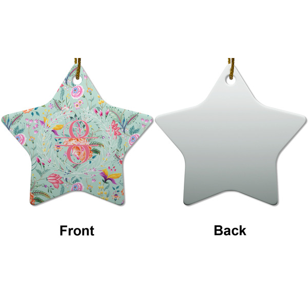 Exquisite Chintz Ceramic Flat Ornament - Star Front & Back (APPROVAL)