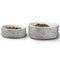 Exquisite Chintz Ceramic Dog Bowls - Size Comparison