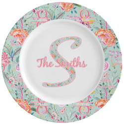 Exquisite Chintz Ceramic Dinner Plates (Set of 4) (Personalized)