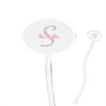 Exquisite Chintz 7" Oval Plastic Stir Sticks - Clear (Personalized)