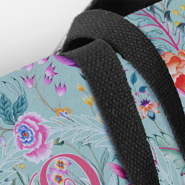 Exquisite Chintz Closeup of Tote w/Black Handles