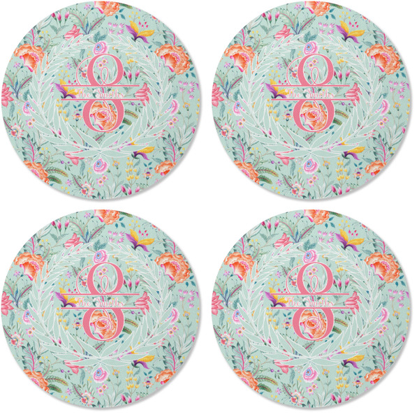 Exquisite Chintz Coaster Round Rubber Back - Apvl