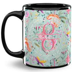 Exquisite Chintz 11 Oz Coffee Mug - Black (Personalized)