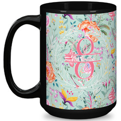 Exquisite Chintz 15 Oz Coffee Mug - Black (Personalized)