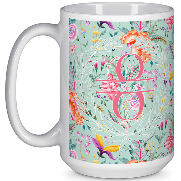 Custom Exquisite Chintz 15 Oz Coffee Mug - White (Personalized)