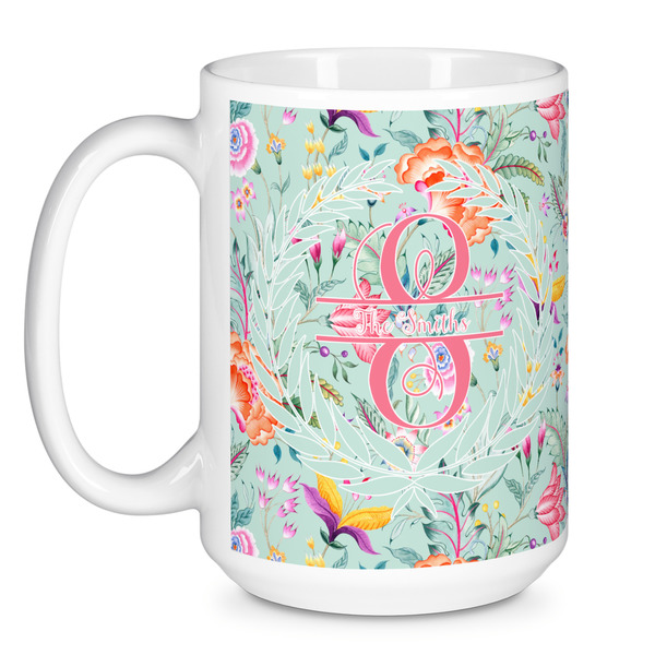 Exquisite Chintz Coffee Mug - 15 oz - White