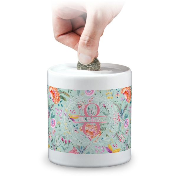 Custom Exquisite Chintz Coin Bank (Personalized)