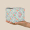 Exquisite Chintz Cube Favor Gift Box - On Hand - Scale View
