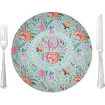 Exquisite Chintz 10" Glass Lunch / Dinner Plates - Single or Set (Personalized)
