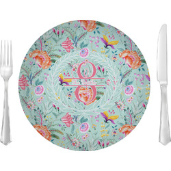 Exquisite Chintz 10" Glass Lunch / Dinner Plates - Single or Set (Personalized)