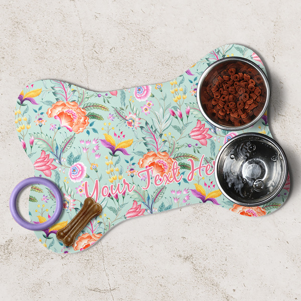 Exquisite Chintz Dog Bone Shaped Mat Lifestyle