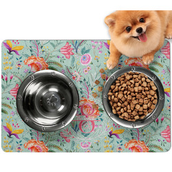 Exquisite Chintz Dog Food Mat - Small w/ Name and Initial