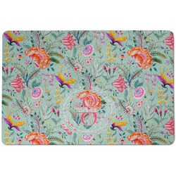 Exquisite Chintz Dog Food Mat w/ Name and Initial