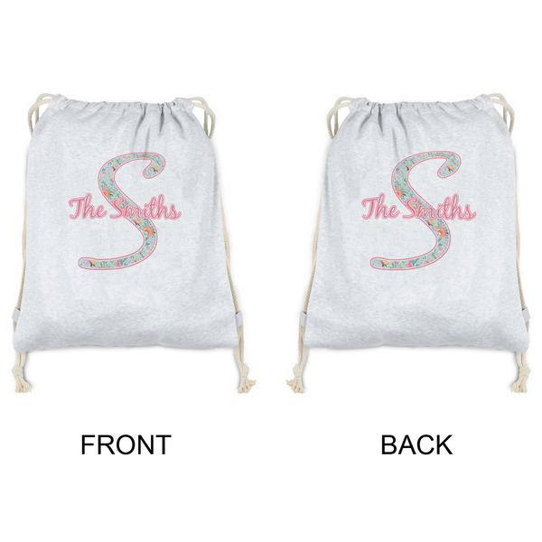 Exquisite Chintz Drawstring Backpacks - Sweatshirt Fleece - Double Sided - APPROVAL