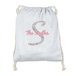 Exquisite Chintz Drawstring Backpack - Sweatshirt Fleece - Double Sided (Personalized)