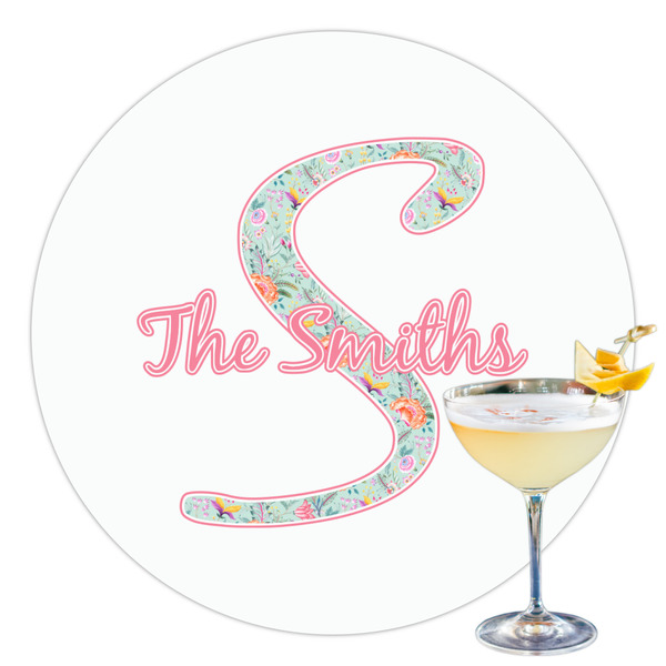 Custom Exquisite Chintz Printed Drink Topper - 3.5" (Personalized)