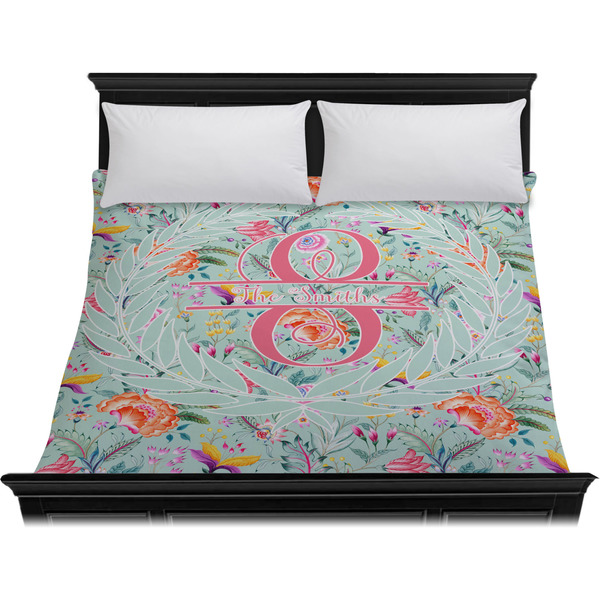 Exquisite Chintz Duvet Cover - King - On Bed - No Prop