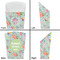 Exquisite Chintz French Fry Favor Box - Front & Back View