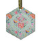 Exquisite Chintz Frosted Glass Ornament - Hexagon